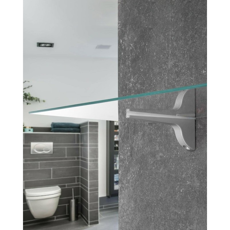 Gedotec Designer Shelf Bracket - Silver Aluminium | 1 Piece
