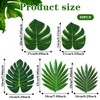 Axafazup 50Pcs Artificial Tropical Palm Leaves, 5 Size Fake Monstera