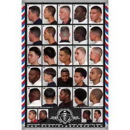 PLATINUM CUTZ 24 X 36 MODERN BARBER SHOP SALON HAIR CUT FOR MEN CHART POSTER #2