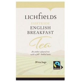 Lichfields Fairtrade English Breakfast 20 Tea Bags 40g (Pack of 6 x 20s)