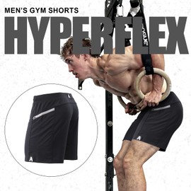 Anthem Athletics Hyperflex - Pantalones cortos de entrenamiento para hombre de 5, 7 y 9 pulgadas, con bolsillo con cierre para correr, entrenamiento deportivo y gimnasio, Onyx Negro G2, XX-Large