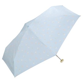 Wpc. 8180-303-002 Rain Umbrella, Ice Cream Mini Blue Folding Umbrella, 19.7 inches (50 cm), Women's, For Both Rain and Shine, Pastel Colors, Fancy Storage Case, Pouch Type, Stylish, Cute, Women's,