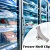 12 Pcs Refrigerator Shelf Clips Silver Fridge Cooler Shelf Support