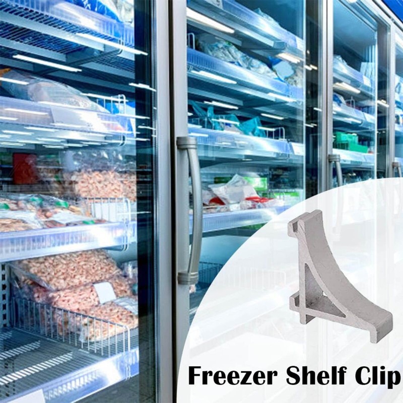 12 Pcs Refrigerator Shelf Clips Silver Fridge Cooler Shelf Support