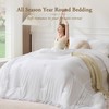 BDEUS White Ruffle Comforter Set Full Size, 3 Pieces Lightweight