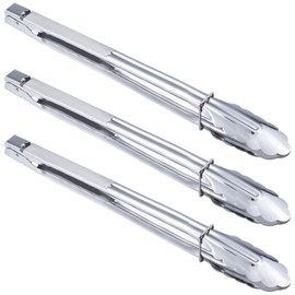 HINMAY 14 Inch Stainless Steel Locking Kitchen Tongs Extra Long Sturdy Heavy Duty Tongs Set for Cooking Grilling and Barbecue BBQ (14-Inch 3 Pieces)