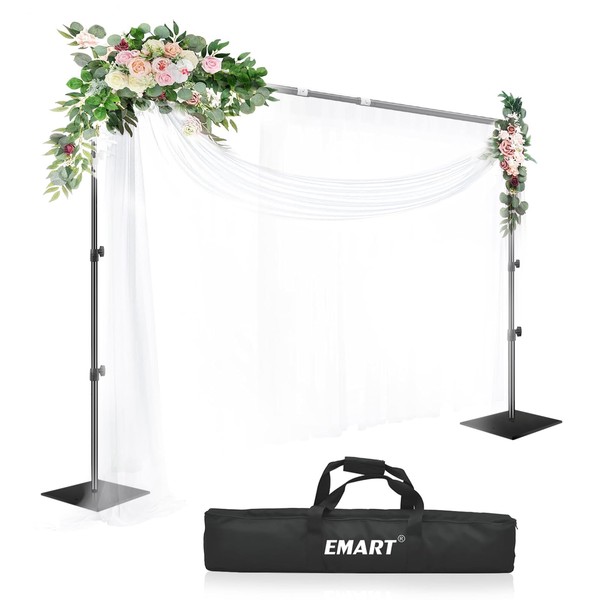 EMART Backdrop Stand, 8.5ft Height 10ft Width Adjustable Photography Background