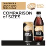 Dr Pepper & Cream Zero Sugar Soda Pop, 12 fl