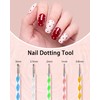 Nail Dotting Tool Set,5 Dotting Tools 5 Liner Brushes for