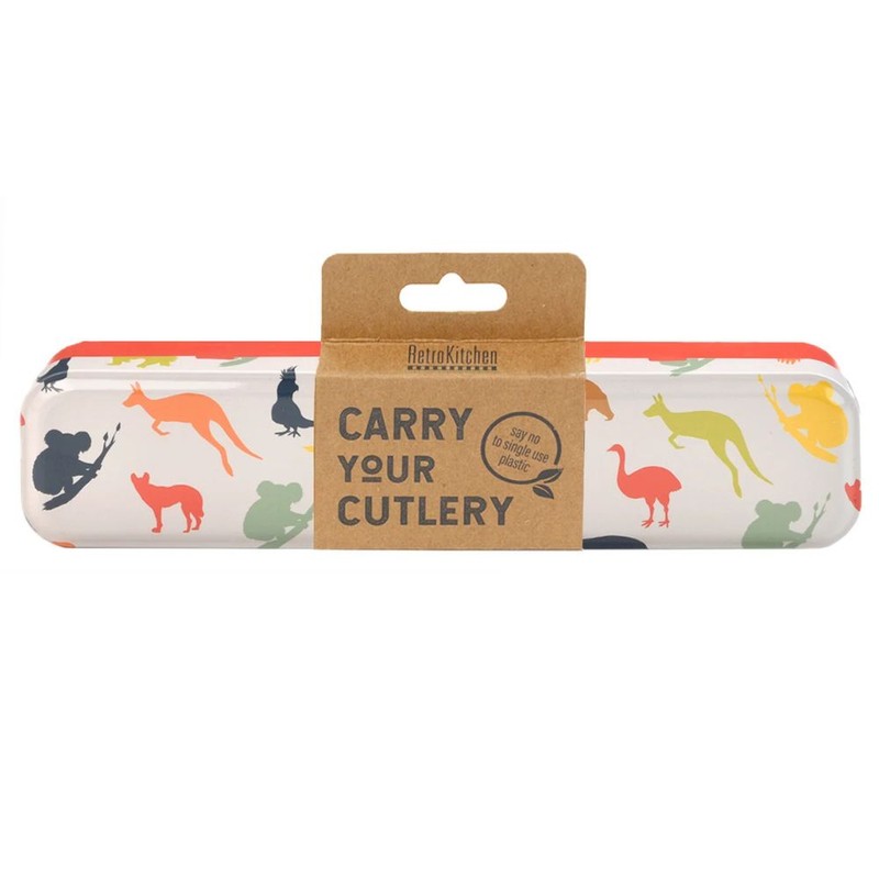 RetroKitchen Carry Your Cutlery Portable Cutlery Set - Aussie Animals