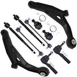 SCITOO 10pcs Suspension Kit For 2008-2014 For Dodge Avenger w/Suspension Parts Lower Control Arm Lower Ball Joint Sway Bar Link Outer Inner Tie Rod End