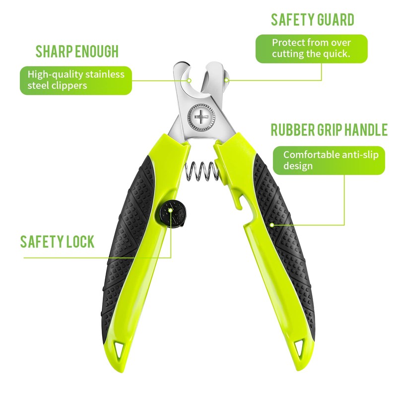 WallEgo Dog Nail Clippers with Claw File, Professional Pet Nails