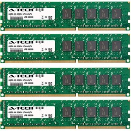 8GB KIT (4 x 2GB) for HP-Compaq Workstation Series z200 z200 (SFF) Z620. DIMM DDR3 ECC Unbuffered PC3-10600E 1333MHz Single Rank Server Ram Memory. Genuine A-Tech Brand.