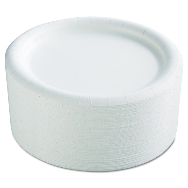 AJM Packaging CP9AJCWWH14 9" White Flute Paper Plate (4 Packs of 125)
