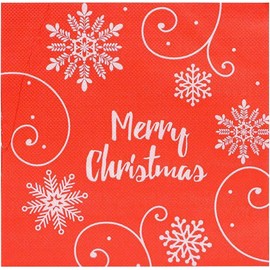 Christmas Paper Napkins, 60Pcs Christmas Napkins Disposable Dinner Napkins Christmas Cocktail Napkins (A - Snowflake)