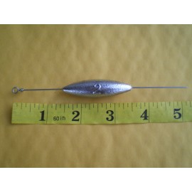 HOME MADE 7 PCS. STRAIGHT DOWN BOTTOM BOUNCER SINKER, 2 OZ. W/S. STEEL WIRE .041 X 5"