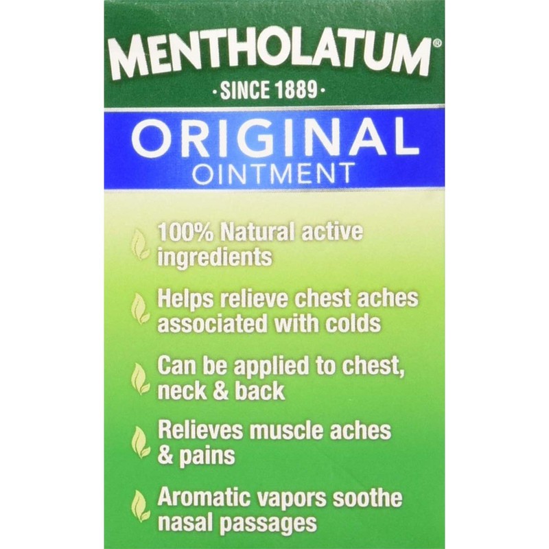 Mentholatum Original Ointment Soothing Relief Aromatic Vapors oz, No Color,