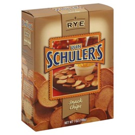 Win Schuler Natural Rye Bar Schips, 7-Ounce Boxes (Pack of 12)
