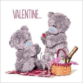 Me To You 3D Holographic Picnic Bear Valentines Day Card