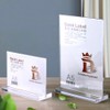 ECKEK 2 Pack Acrylic Sign Holder Menu Displays Double Sided