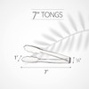 [Clear Tongs 7.5'' Inches] Plasticpro 7.5'' Serving Tongs Heavy Duty