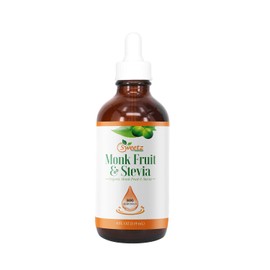 G-Sweetz Monk Fruit & Stevia Liquid Sweetener Drops - Natural Sweeteners & Sugar Alternatives - Delicious Blend with No Bitter Aftertaste - Concentrated Sweetener Liquid Drops Extract – 4 FL OZ (800 Servings)