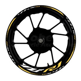 Awonderful Motorcycle Reflective Wheel Stripes kit, Vinyl Wheel Rim Stickers Compatible with Yamaha YZF1000 R1 2015-2024 (Khaki)