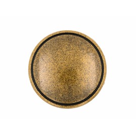 Bezelry 12 Pieces Lined Edge Pattern Metal Shank Buttons. 22mm (7/8 inch)(Antique Brass)