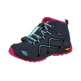 Brütting Scarpe da Corsa Alte Unisex per Bambini, Taglia Unica, Blu Marine Rosa Türkis Marine Rosa Türkis, 27 EU