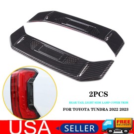 e-power-auto-Trim Carbon ABS Rear Tail Light Side Lamp Cover Trim for Toyota Tundra 2022 2023 2PCS