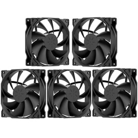 Novonest 12BK3-5 PC Case Fan, 4.7 inches (120 mm), Silent Type, 1.0 inch (25 mm) Thick, 1,200 rpm, Small 3 Pin and Peripheral 4 Pins, 1 Set, Black