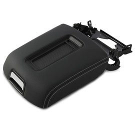 CNNELL Center Console lid Armrest Cover Compatible with 2015-2019 Chevy Tahoe Chevy Suburban GMC Yukon GMC Yukon XL（Black）