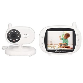 Monitor para Bebés de 3,5 Pulgadas, Monitor de Video para Bebés con Visión Nocturnaconversación de 2 Vías, Monitor de Temperatura de la Cámara para...
