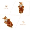 Vaguelly 2pcs Plush Toy Hand Puppet Squirrel Soft Toys Stuffed
