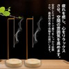 KKLM 吊り下げ お香立て 立て ンセンスホルダー 仏壇用 逆流香炉 オシャレなデザイン 木製台座付き 香皿取り外し可能