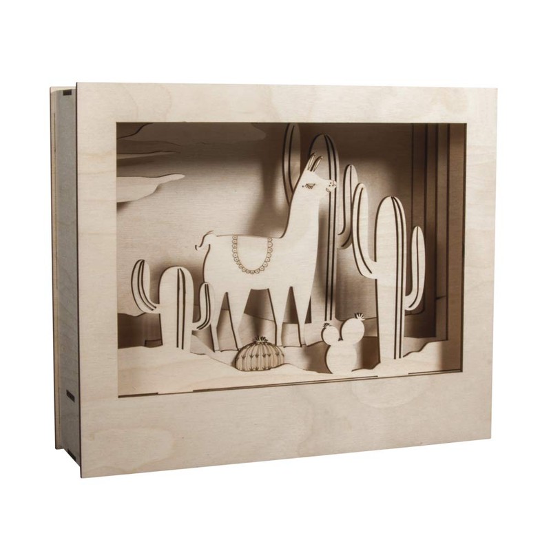 RAYHER Diorama, Wood Natural, 24x20x6.9 cm