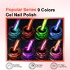 MEET ACROSS 12D Cat Eye Gel Nail Polish Set, Colorful