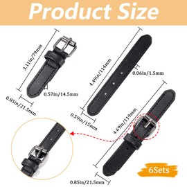 GORGECRAFT 6 Sets Sew-On Coat Toggles Button Cloak Clasp Fasteners Black PU Leather Large Metal Coat Buttons Snap Buckle Replacement Clips Belt for Duffle Jacket Sewing Clothes Accessories DIY Crafts