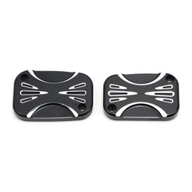 Dreamseek Front Hydraulic Clutch Reservoir Master Cylinder Cover for Harley Touring Street Glide Road King 2008-2017 VRSC V-Rod Brake Fluid Cap Black