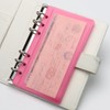 NatSumeBasics 12pcs Pink A6 Binder Pockets Zipless A6 Cash Envelopes