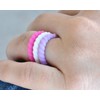 Silicone Wedding Ring for Women,Thin and Stackable Braided Rubber Wedding