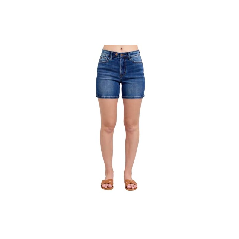 Judy Blue - Pantalones cortos ajustables para papá de talle