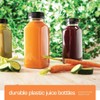 DECADORN 8oz 12pcs Plastic Bottles With Caps - Juicing Bottles