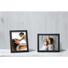ELSKER&HOME 8x10 Picture Frame Black Set of 6 - Multi Photo Frames Collage with HD Real Glass for Table Top or Wall Mount Display
