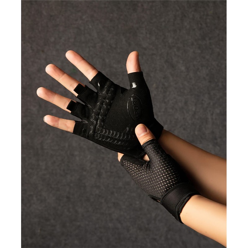 Weightlifting Gloves, Half Finger Gym Workout Gloves with Non-Slip Padded