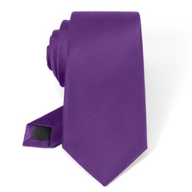 JUNMEISI Purple Ties For Men Solid Pure Color Tie 3.15" (8CM) Formal Necktie for Men in Gift Box