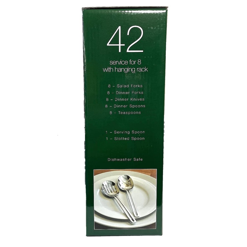 St. James The Rack 42pc 18/10 Stainless Steel Flatware Set