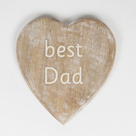 Sass & Belle Best Mum and Best Dad Wooden Carved Heart Shaped Coasters Set of 2 Stands - Excellent for Father's, Mother's Day, Birthday, Christmas