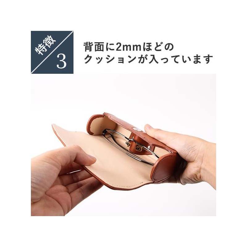 Boosters Hard Glasses Case, Genuine Leather Case, Stylish, Large Size