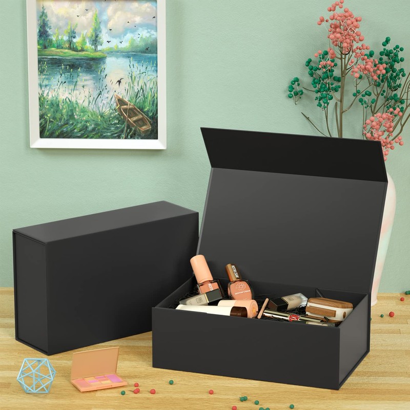 RYDDOY Black Gift Box, 9.5x6x3'' Gift boxes for Presents with